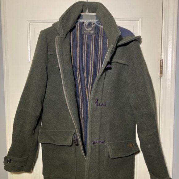Scotch & Soda Wool Duffle Coat - Green - Medium - Picture 4 of 7